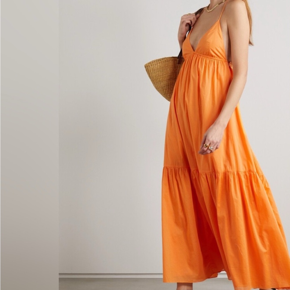 Faithfull the Brand Orange Maxi Dress